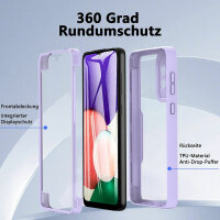 360° Grad Hülle für Samsung Galaxy A53 5G vollschutz Integriertem Displayschutz Lila