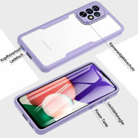360° Grad Hülle für Samsung Galaxy A53 5G vollschutz Integriertem Displayschutz Lila