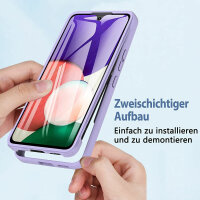 360° Grad Hülle für Samsung Galaxy A53 5G vollschutz Integriertem Displayschutz Lila