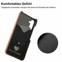 Hülle Handyhülle Stoßfeste Handy Tasche Ultra-Dünn Case Leder Bumper für Samsung Galaxy A05s Braun