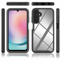 Handyhülle für Samsung Galaxy A25 5G – 360° Bumper Case mit Displayschutz Schwarz