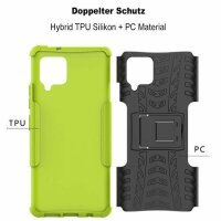Handy Tasche für SAMSUNG Galaxy Hülle Handyhülle Schutzhülle Outdoor Case Schale Galaxy A42 5G Grün