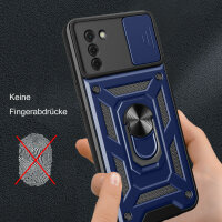 Outdoor Panzer Hülle Nokia G22 Handyhülle mit Slide Kameraschutz Ringhalter Blau