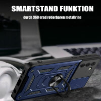 Outdoor Panzer Hülle Nokia G22 Handyhülle mit Slide Kameraschutz Ringhalter Blau