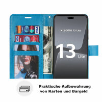 Hülle für Xiaomi 13 Lite Handyhülle Handy Tasche Klapphülle Wallet Case Etui Blau
