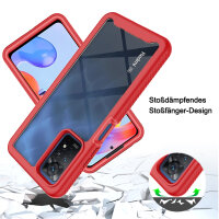 Hülle für Xiaomi Redmi Note 11 Pro 5G / 12 Pro 4G Handyhülle Cover 2-teilig Case Rot