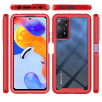 Hülle für Xiaomi Redmi Note 11 Pro 5G / 12 Pro 4G Handyhülle Cover 2-teilig Case Rot