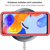 Hülle für Xiaomi Redmi Note 11 Pro 5G / 12 Pro 4G Handyhülle Cover 2-teilig Case Rot