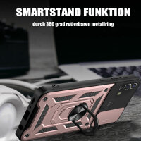 Outdoor Panzer Hülle Motorola Moto E20 E30 E40 Handyhülle Kameraschutz Ringhalte Rosegold