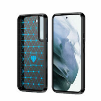 Schutz Hülle für Samsung Galaxy S22, S22+, S22 Ultra, Silikon Case Outdoor TPU Galaxy S22 ( Carbon )