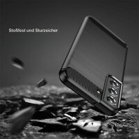 Schutz Hülle für Samsung Galaxy S22, S22+, S22 Ultra, Silikon Case Outdoor TPU Galaxy S22 ( Carbon )