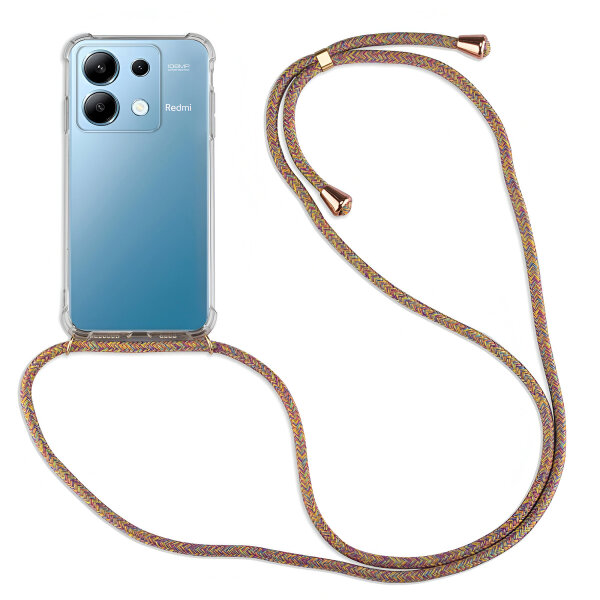 Handykett für Xiaomi Redmi Note 13 Serie Hülle mit Kordel Handyhülle mit Band  Redmi Note 13 4G in Rainbow