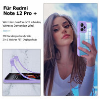 360° Grad Hülle Xiaomi Redmi Note 12 Pro+ vollschutz Integriertem Displayschutz Lila