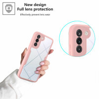 360° Grad Hülle für Samsung Galaxy S22+ vollschutz Integriertem Displayschutz Rosa