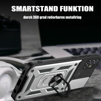 Outdoor Panzer Hülle Motorola Moto G10 G20 G30 Handyhülle mit Kameraschutz Ring Silber