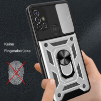 Outdoor Panzer Hülle Motorola Moto G10 G20 G30 Handyhülle mit Kameraschutz Ring Silber