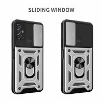 Outdoor Panzer Hülle Motorola Moto G10 G20 G30 Handyhülle mit Kameraschutz Ring Silber