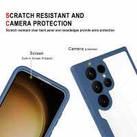 360° Grad Hülle für Samsung Galaxy S24 Ultra mit Integriertem Displayschutz Blau