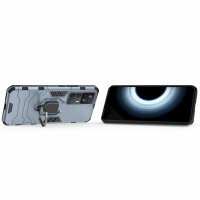 Xiaomi 12T, Hülle Schutzhülle Handyhülle Silikon Case 360° Drehbarer Ring Türkis