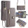 Handykette Samsung Hülle mit Band Handyhülle Kartenfächer PU Leder Umhängetasche Galaxy S24 Grau