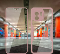 360° Grad Hülle Xiaomi Redmi A1 /A2 Rundum vollschutz Integriertem Displayschutz Rosa