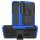 Handy Tasche Lenovo Motorola Panzer Hülle Hybrid Case Cover Schutzhülle Bumper Motorola Moto G8 Play Blau