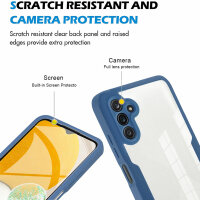 360° Grad Hülle für Samsung Galaxy A14 vollschutz mit Integriertem Displayschutz Blau