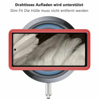 Google Pixel 7A Handyhülle 2-teilig 360° Grad Hülle mit Displayschutz Glas 9H Rot