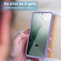 360° Grad Hülle Xiaomi 14 Pro Handyhülle vollschutz Integriertem Displayschutz Lila