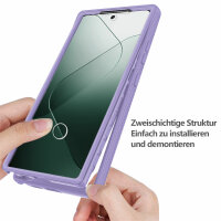 360° Grad Hülle Xiaomi 14 Pro Handyhülle vollschutz Integriertem Displayschutz Lila