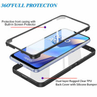 360° Grad Hülle Oppo A16 / A16s Handyhülle vollschutz Integriertem Displayschutz Schwarz