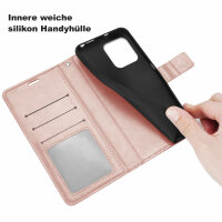Hülle für Xiaomi Redmi 12C Handyhülle Handy Tasche Klapphülle Wallet Case Etui Rosegold