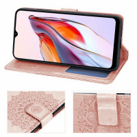 Hülle für Xiaomi Redmi 12C Handyhülle Handy Tasche Klapphülle Wallet Case Etui Rosegold