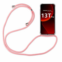 Handykette für Xiaomi 13T / 13T Pro Handyhülle mit Band Hülle mit Kordel Kette Rosa