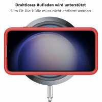 Hülle für Samsung Galaxy S24 Handyhülle 2 Teilig Bumper Case mit Kantenschutz  Rot