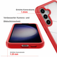 Hülle für Samsung Galaxy S24 Handyhülle 2 Teilig Bumper Case mit Kantenschutz  Rot