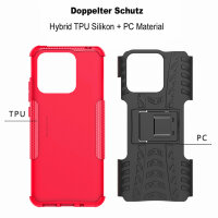 Xiaomi Redmi 10C, Schutz Hülle Handy Tasche Outdoor Case Back Cover TPU Bumper Rot