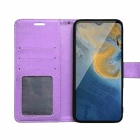 Handy Tasche für ZTE Blade Hülle Schutzhülle Klapphülle Flip Case Schale Etui BF Lila Blade A51