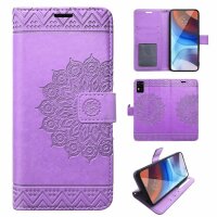 Handy Tasche für ZTE Blade Hülle Schutzhülle Klapphülle Flip Case Schale Etui BF Lila Blade A51