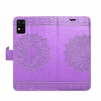 Handy Tasche für ZTE Blade Hülle Schutzhülle Klapphülle Flip Case Schale Etui BF Lila Blade A51