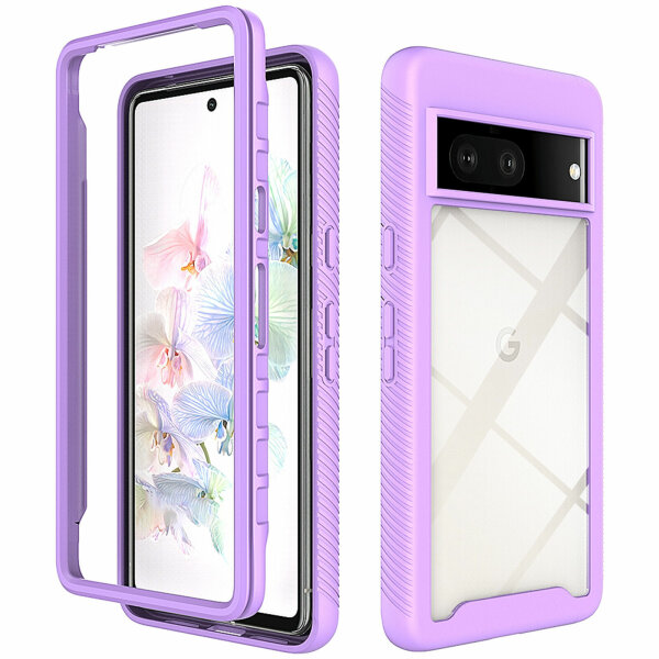 Hülle für Google Pixel 7 / 7 Pro Handyhülle Cover 2-teilig TPU Body Bumper Case  Lila Google Pixel 7 Pro
