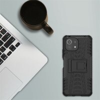 Schutz Hülle Xiaomi Handy Tasche Case Cover Silikon Schale Outdoor Handyhülle BF Xiaomi Mi 11 Lite 5G / 4G Schwarz