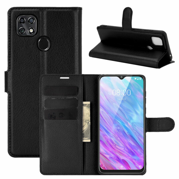 ZTE Handy Tasche Flip Cover Case Buch Klapp Schutz Hülle Etui Wallet Buchtasche ZTE Blade A3 2020 Schwarz