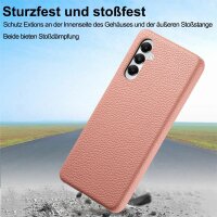 Hülle Handyhülle Stoßfeste Handy Tasche Ultra-Dünn Case Leder Bumper für Samsung Galaxy S23 FE Rosa