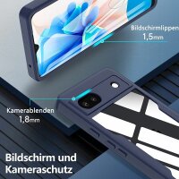 360° Hülle für Google Pixel 6A Rundum vollschutz mit Integriertem Displayschutz Blau