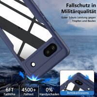 360° Hülle für Google Pixel 6A Rundum vollschutz mit Integriertem Displayschutz Blau