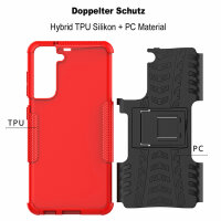 Schutz Hülle für Samsung Galaxy S21 FE 5G, SM-G990B Handy Tasche Bumper Case TPU Rot