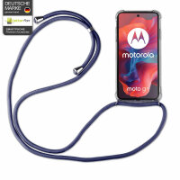 Handykette für Motorola Moto G04 / Moto G04s / Moto E14 Hülle Handyhülle Kordel Blau