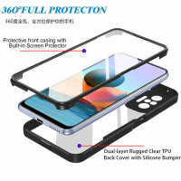 360° Grad Hülle Xiaomi Redmi Note 10 Pro vollschutz Integriertem Displayschutz Schwarz