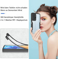360° Grad Hülle Xiaomi Redmi Note 10 Pro vollschutz Integriertem Displayschutz Schwarz